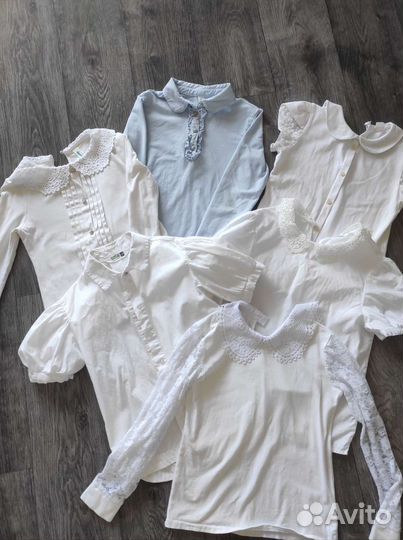 Блузки школьные для девочки 128 134