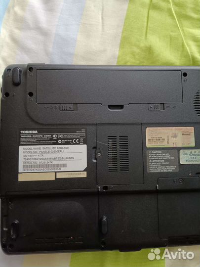 Ноутбук Toshiba на запчасти