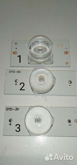 Светодиоды для ремонта подсветки тв 3 V и 6 V