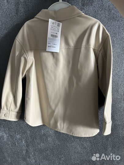 Кожаная куртка zara для девочки