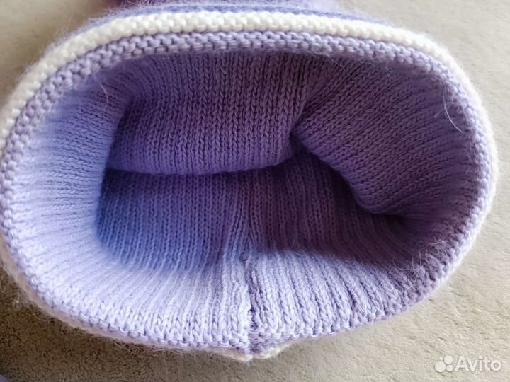 Комплект шапка и шарф Ангора для девочки
