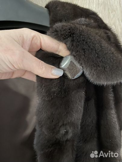 Шуба норковая с капюшоном