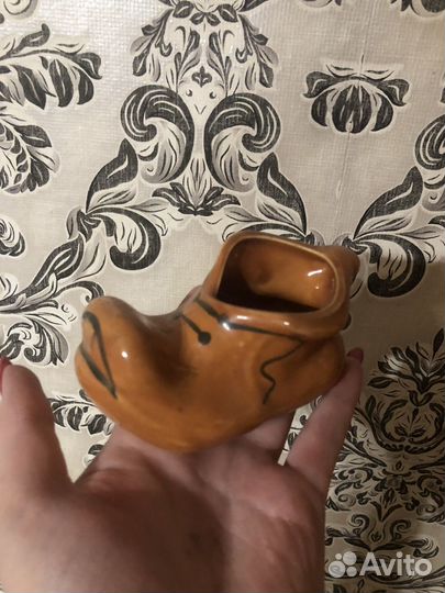Пепельница башмак СССР керамика