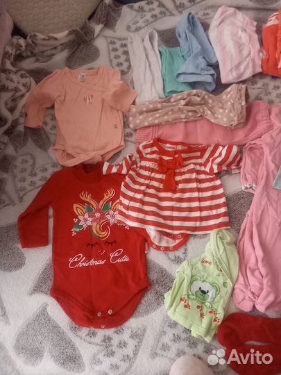 Вещи пакетом на девочку 68 74 размер