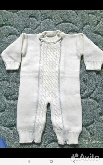 Два комбинезона утепленный и вязаный