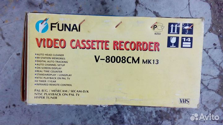 Коробка от видеомагнитофона funai V-8008CM MK13