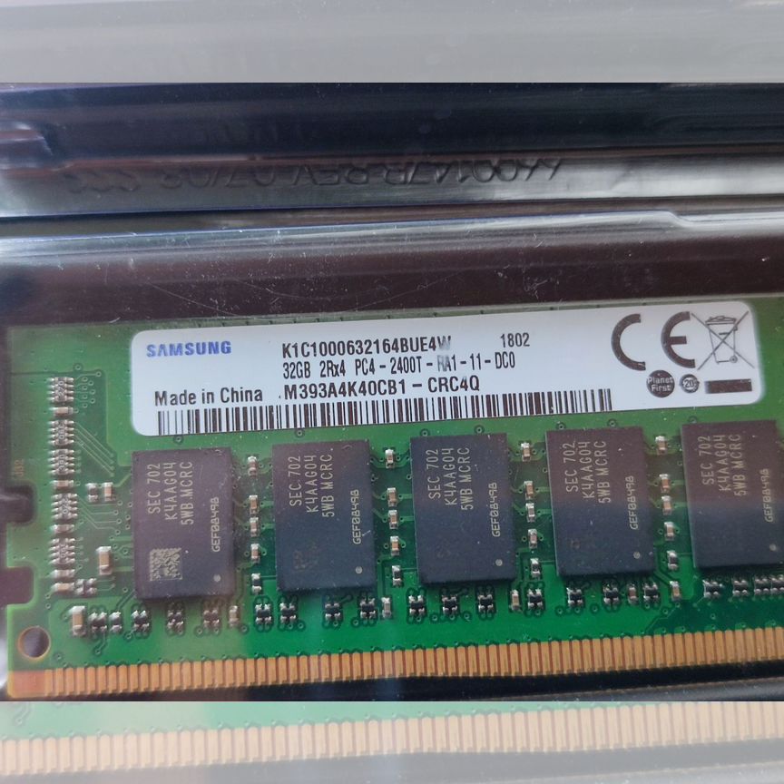 [PC4-2400T-RA1-11-DC0] 32 Gb 2400 Mhz 2rx4 Rdimm Samsung, Склад 1 Шт