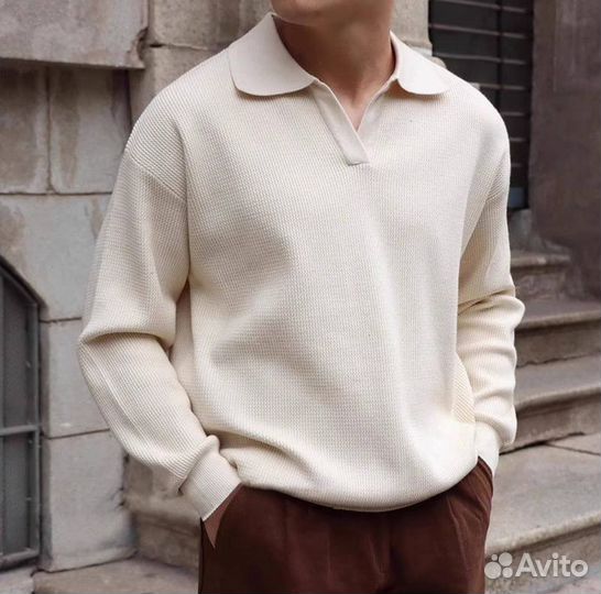 Поло с длинным рукавом old money