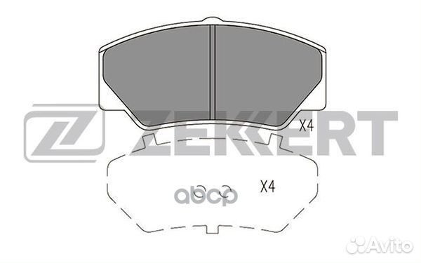 Колодки торм. диск. передн. Ford Transit II-III