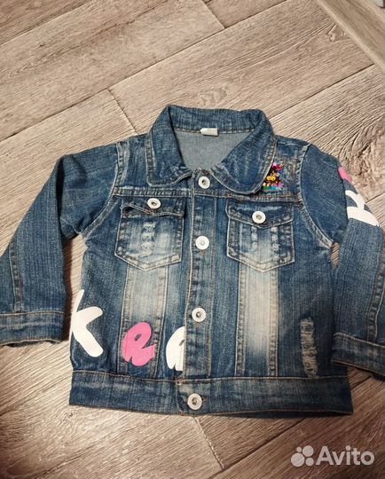 Куртка джинсовая на девочку 2-3 года