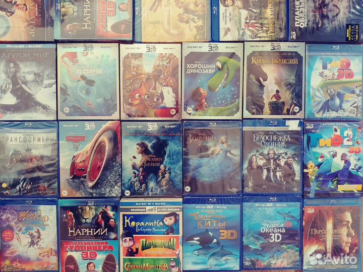 Мульты фильмы Disney и другие Blu ray 2d 3d лиценз