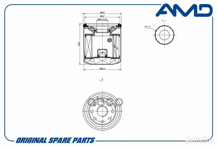 Фильтр масляный nissan Qashqai I J10E 1,6 2,0
