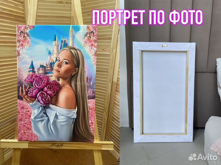 Портрет на холсте по фото на заказ Тула