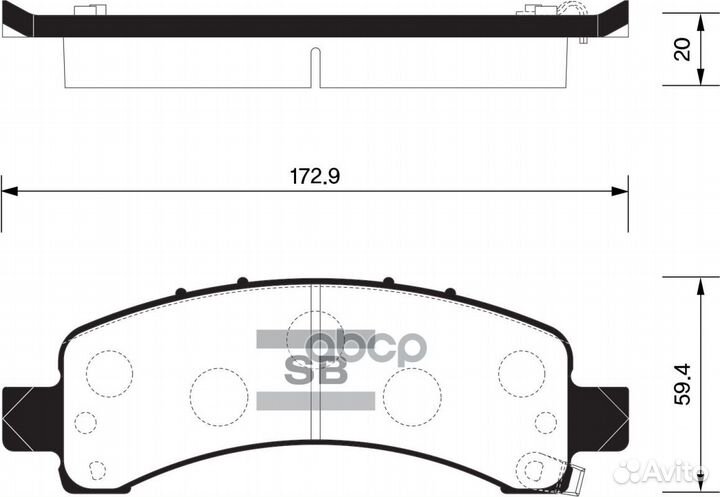 SP1558 колодки дисковые зад. Chevrolet Tahoe 9