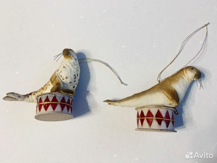 Ватные елочные игрушки