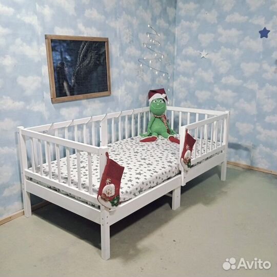Кроватка от 2х лет Лисенок высокий борт берёза