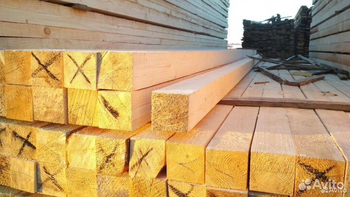 Брус сухой строганный 100*100*6000 мм