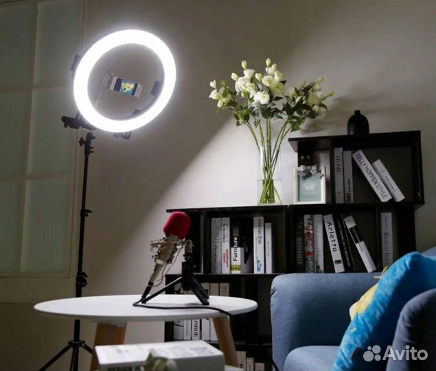 Световое селфи кольцо без штатива диаметр 36 смцве