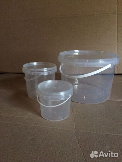 Ведра, банки, тара, контейнеры, посуда пластиковая