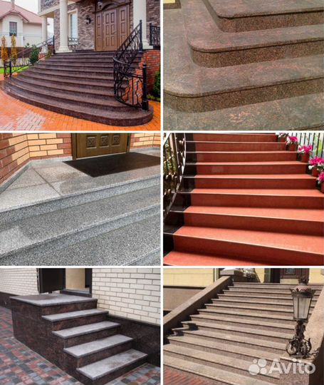 Ступени гранитные. Гранитная плитка. Подоконники