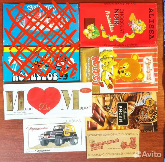Обертки,этикетки от шоколада СССР