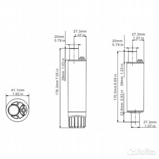 Погружной насос 500GPH 12В