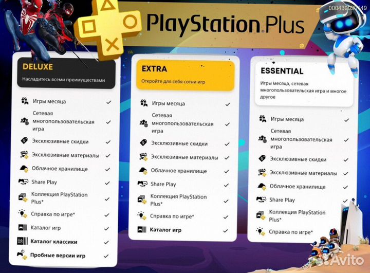 Подписка ps plus delux Украина ps5 ps4 (Арт.93456)