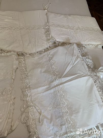 Бортики и балдахин в кроватку детскую