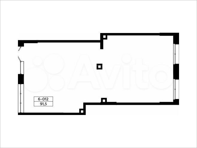 Продается торговое помещение площадью 91.5 кв.м