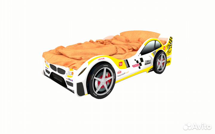 Новая кровать машинка 160Х70 + матрас пружинный