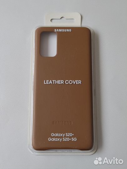 Чехол Leather Cover на Samsung S20+ оригинал