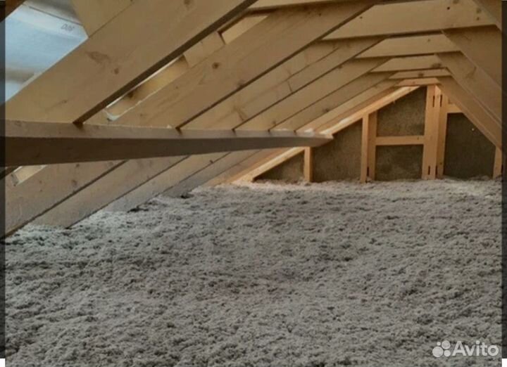 Утепление эковатой