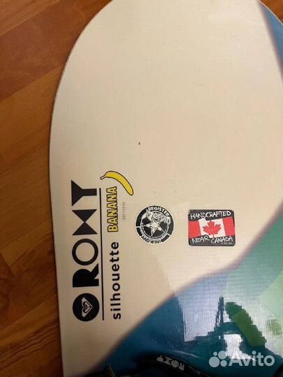Сноуборд roxy silhouette banana+крепления+чехол