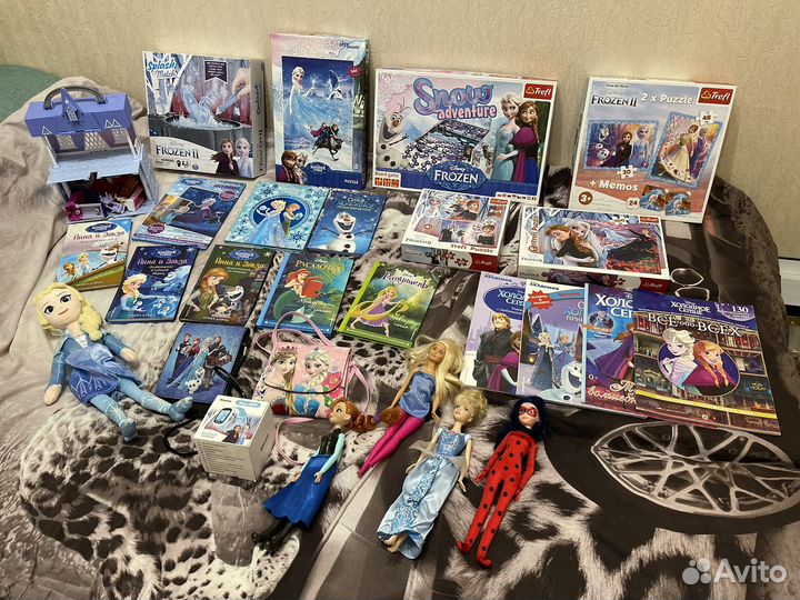 Детские книги сказки пазлы игры холодное сердце