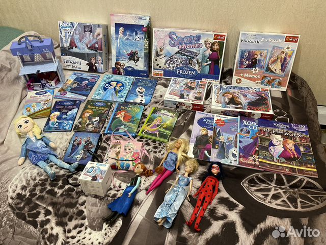 Детские книги сказки пазлы игры холодное сердце