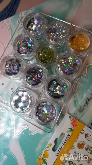 Гель лаки 10шт+лента для наращивания