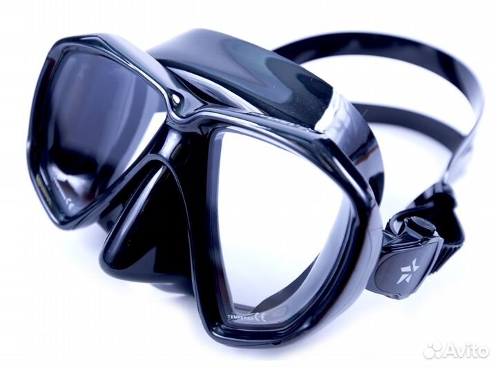 Маска Sargan Неман черный силикон прозрачные линзы