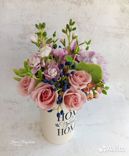 Продаю интерьерную композицию из холодного фарфора