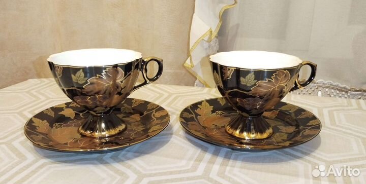 Yamasen gold collection 24ct Чайная пара фарфор