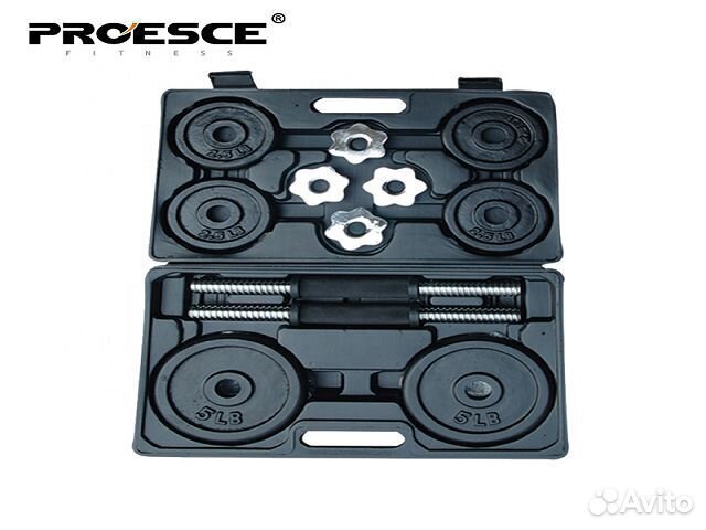 Гантель хром (набор) вес 15 кг