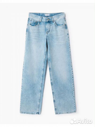 Широкие джинсы loose straight с заниженной талией