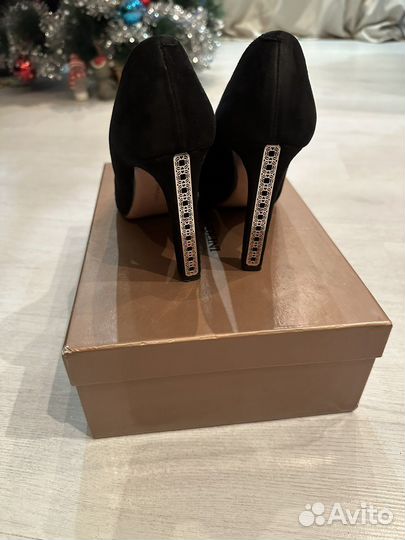 Туфли черные замша carlo pazolini 35