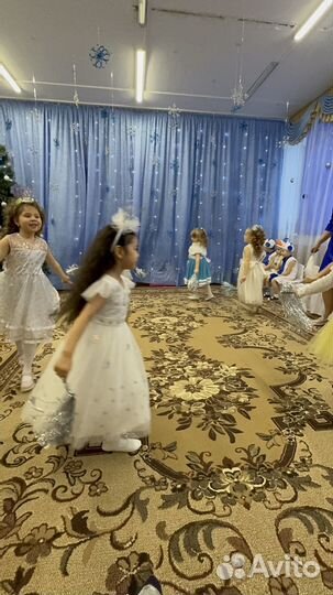 Костюм снежинки. Платье и ободок