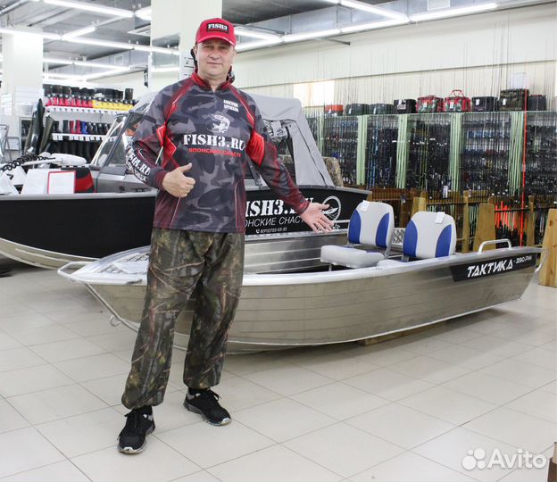 Моторно-гребная лодка Тактика-390 рм fish