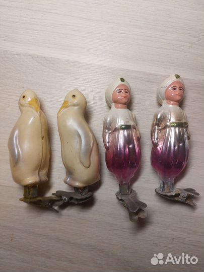 Елочные игрушки СССР пингвин, Алладин