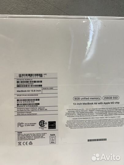 Apple Macbook air 13 2022 m2 256 space gray