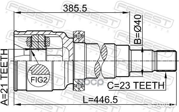 ШРУС внутр правый ford focus I 2111-focrh