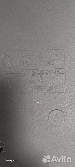 Заглушка в бампер на vw T5