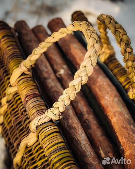 Дровница плетеная из лозы