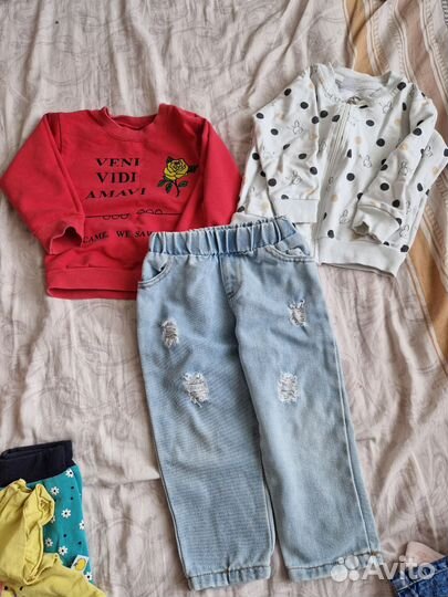 Вещи пакетом на девочку 80 р